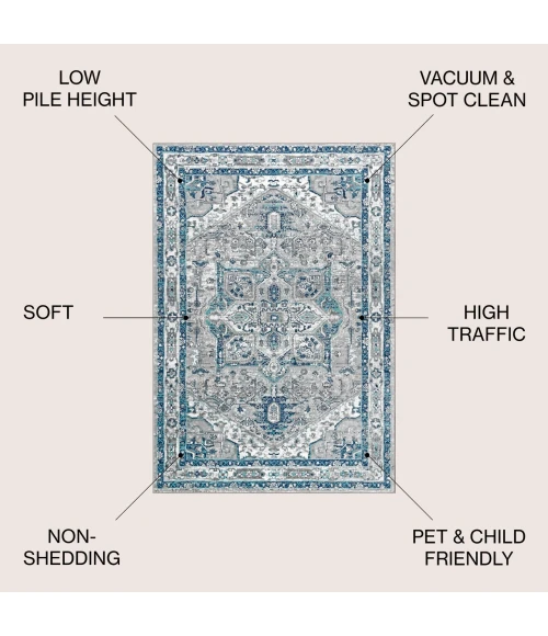 Jonathan Y MODERN PERSIAN Gray MDP106A 10ft. X 13ft.-1in. Rect. Rug