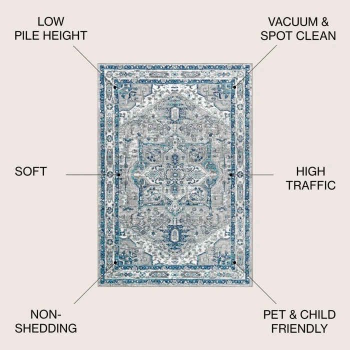 Jonathan Y MODERN PERSIAN Gray MDP106A 10ft. X 14ft.-1in. Rect. Rug