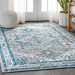 Jonathany Modern Persian MDP106A Grey/Blue Area Rug 7 ft. 9 in. X 10 ft. Rectangle