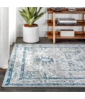 Modern  Vintage Medallion Grey/Blue 3 ft. x 5 ft. Area Rug