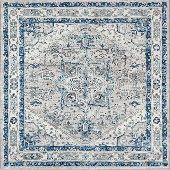 Jonathan Y MODERN PERSIAN Gray MDP106A 7ft.-9in. Square Rug