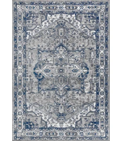 Jonathany Modern Persian MDP106B Light Grey/Navy Area Rug 7 ft. 9 in. X 10 ft. Rectangle