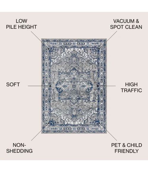 Jonathan Y MODERN PERSIAN Gray MDP106B 12ft. X 15ft. Rect. Rug