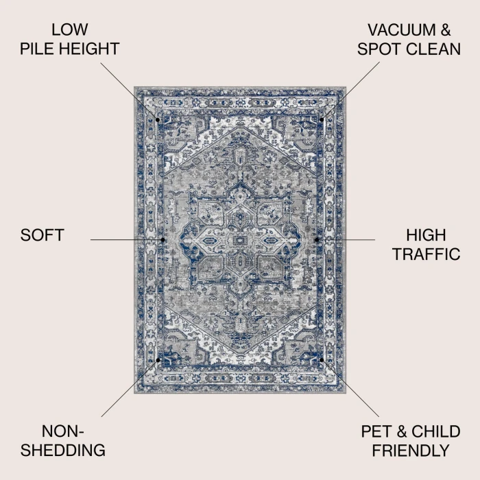 Jonathan Y MODERN PERSIAN Gray MDP106B 12ft. X 18ft. Rect. Rug