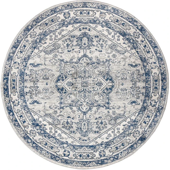 Jonathan Y MODERN PERSIAN Gray MDP106B 7ft.-9in. Round Rug