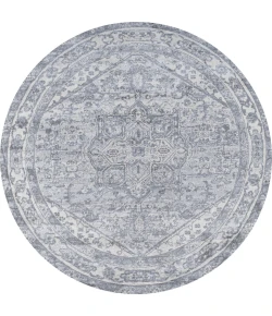Jonathany Modern Persian MDP106C Light Gray/Ivory Area Rug 5 ft. X 5 ft. Round