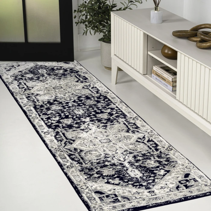 Jonathan Y MODERN PERSIAN Black MDP106F 4ft. X 6ft. Rect. Rug