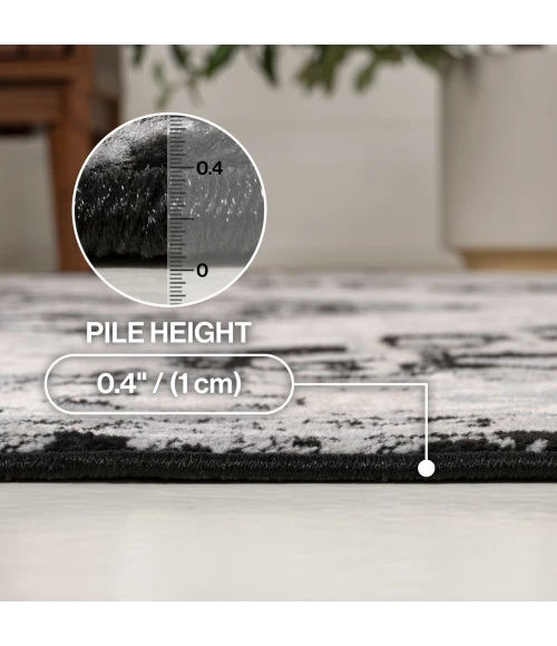 Jonathan Y MODERN PERSIAN Black MDP106F 3ft. X 5ft. Rect. Rug