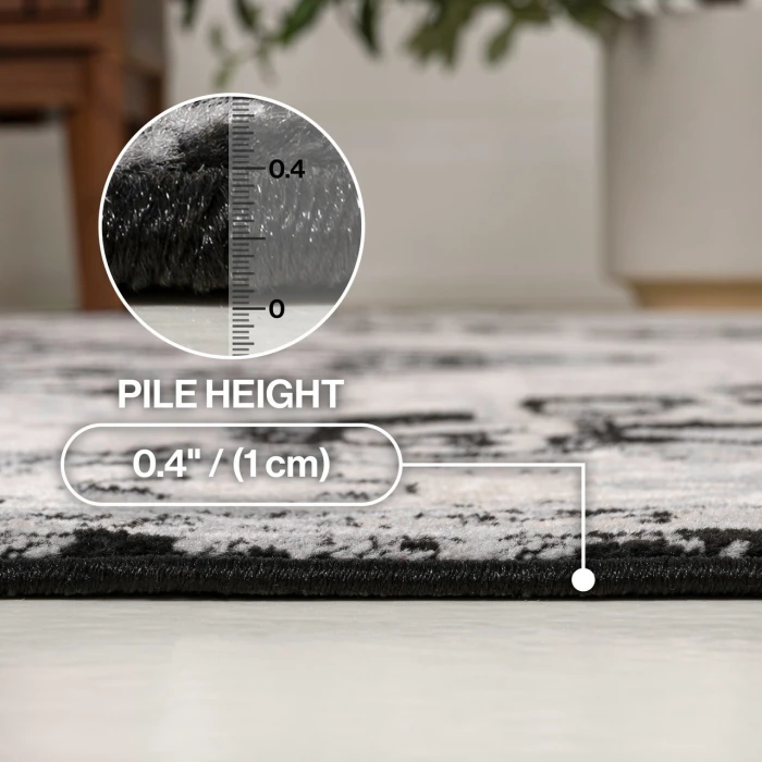 Jonathan Y MODERN PERSIAN Black MDP106F 4ft. X 6ft. Rect. Rug