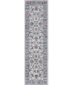 Jonathany Modern Persian MDP107A Light Grey/Red Area Rug 2 ft. 3 in. X 8 ft. Runner