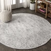 Jonathany Modern Persian MDP107B Light Grey Area Rug 6 ft. 7 in. X 6 ft. 7 in. Round