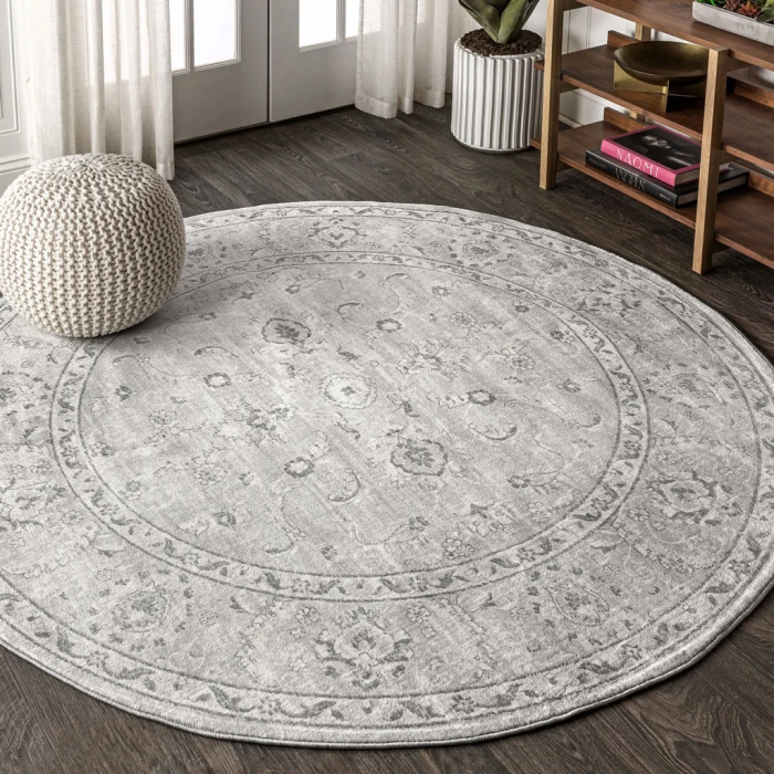 Jonathan Y MODERN PERSIAN Gray MDP107C 6ft.7in. Round Rug