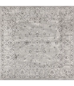 Jonathany Modern Persian MDP107B Light Grey Area Rug 5 ft. X 5 ft. Square