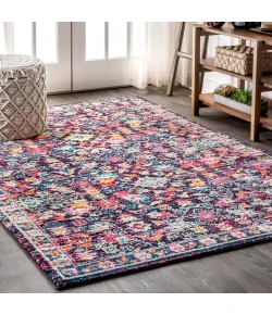 Jonathany Modern Persian MDP200A Multi/Purple Area Rug 3 ft. X 5 ft. Rectangle