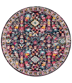 Jonathany Modern Persian MDP200A Multi/Purple Area Rug 5 ft. 3 in. X 5 ft. 3 in. Round