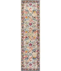 Modern  Boho Floral Beige/Multi 2 ft. x 8 ft. Runner Rug