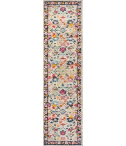 Jonathany Modern Persian MDP200B Beige/Multi Area Rug 2 ft. 3 in. X 8 ft. Runner