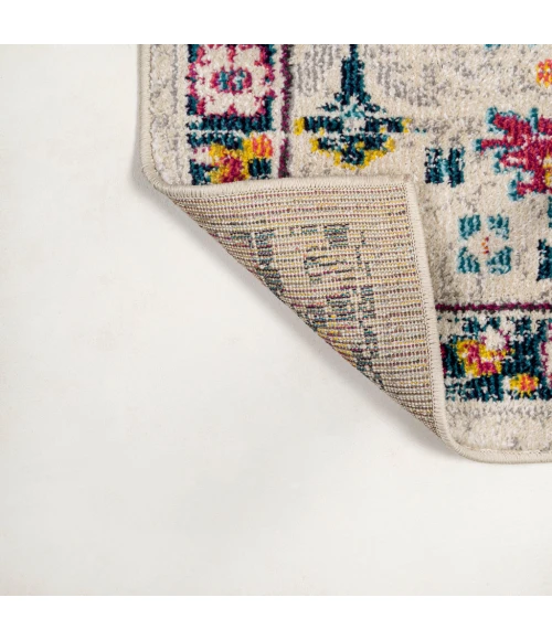 Modern  Boho Floral Beige/Multi 5 ft. x 8 ft. Area Rug