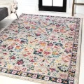 Modern  Boho Floral Beige/Multi 4 ft. x 6 ft. Area Rug