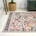 Modern  Boho Floral Beige/Multi 4 ft. x 6 ft. Area Rug