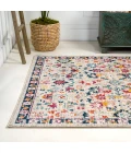 Modern  Boho Floral Beige/Multi 5 ft. x 8 ft. Area Rug