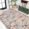 Jonathany Modern Persian MDP200B Beige/Multi Area Rug 5 ft. 3 in. X 7 ft. 6 in. Rectangle