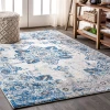 Jonathany Modern Persian MDP201A Ivory/Blue Area Rug 5 ft. 3 in. X 7 ft. 7 in. Rectangle