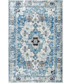 Jonathany Modern Persian MDP202A Cream/Blue Area Rug 5 ft. 3 in. X 7 ft. 7 in. Rectangle