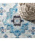 Modern  Boho Vintage Medallion Cream/Blue 5 ft. x 8 ft. Area Rug