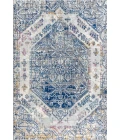 Modern  Boho Vintage Cream/Blue 5 ft. x 8 ft. Area Rug