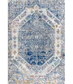 Jonathany Modern Persian MDP203A Cream/Blue Area Rug 5 ft. 3 in. X 7 ft. 7 in. Rectangle