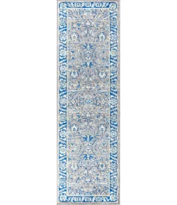 Jonathany Modern Persian MDP204A Gray/Navy Area Rug 2 ft. 3 in. X 8 ft. Runner