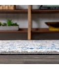 Modern  Boho Floral Gray/Navy 8 ft. x 10 ft. Area Rug