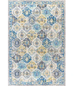 Jonathany Modern Persian MDP205A Blue/Multi Area Rug 4 ft. X 6 ft. Rectangle