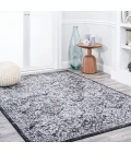 Modern  Boho Vintage Trellis Black/Ivory 5 ft. x 8 ft. Area Rug