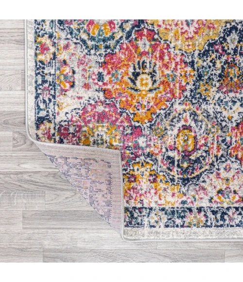 Modern  Boho Vintage Trellis Multi 5 ft. x 8 ft. Area Rug