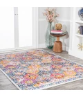 Modern  Boho Vintage Trellis Multi 5 ft. x 8 ft. Area Rug