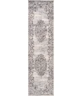 Minori Filigree Medallion Dark Gray/Cream 2 ft. x 8 ft. Runner Rug