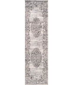 Jonathany Modern Persian MDP206A Dark Gray/Cream Area Rug 2 ft. 3 in. X 8 ft. Runner