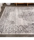 Minori Filigree Medallion Dark Gray/Cream 5 ft. x 8 ft. Area Rug