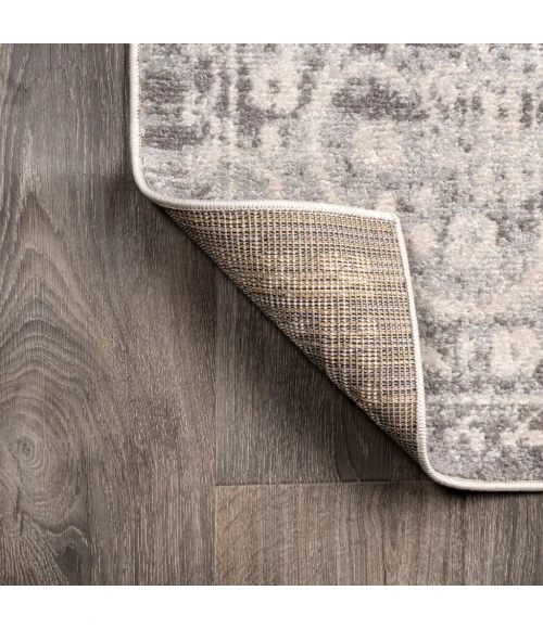 Minori Filigree Medallion Light Gray/Cream 5 ft. x 8 ft. Area Rug