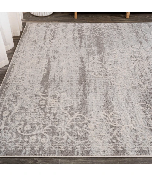 Minori Filigree Medallion Light Gray/Cream 5 ft. x 8 ft. Area Rug