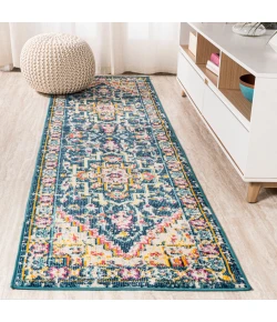 Jonathany Modern Persian MDP207A Blue/Beige Area Rug 2 ft. 3 in. X 8 ft. Runner
