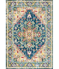 Jonathany Modern Persian MDP207A Blue/Beige Area Rug 5 ft. 3 in. X 7 ft. 6 in. Rectangle