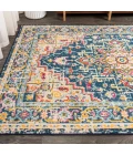 Brooklyn Geometric Medallion Blue/Beige 5 ft. x 8 ft. Area Rug