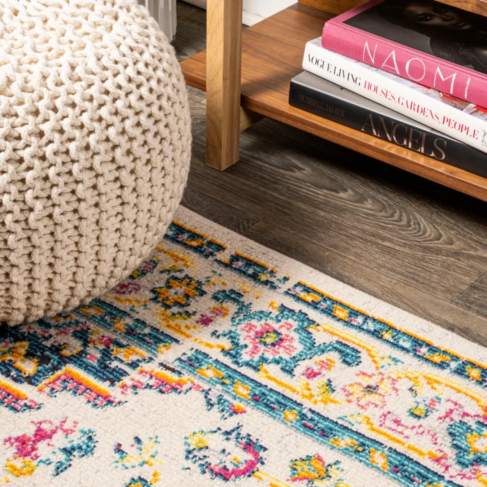 Brooklyn Geometric Medallion Beige/Ivory 8 ft. x 10 ft. Area Rug