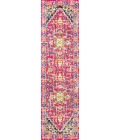 Brooklyn Geometric Medallion Red/Pink 2 ft. x 8 ft. Runner Rug
