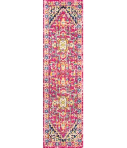 Jonathany Modern Persian MDP207C Red/Pink Area Rug 2 ft. 3 in. X 8 ft. Runner