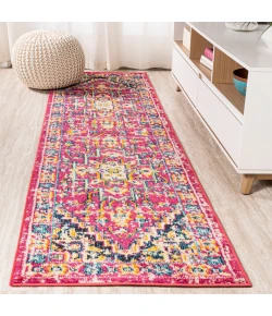 Jonathany Modern Persian MDP207C Red/Pink Area Rug 2 ft. 3 in. X 8 ft. Runner