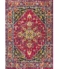 Brooklyn Geometric Medallion Red/Pink 5 ft. x 8 ft. Area Rug